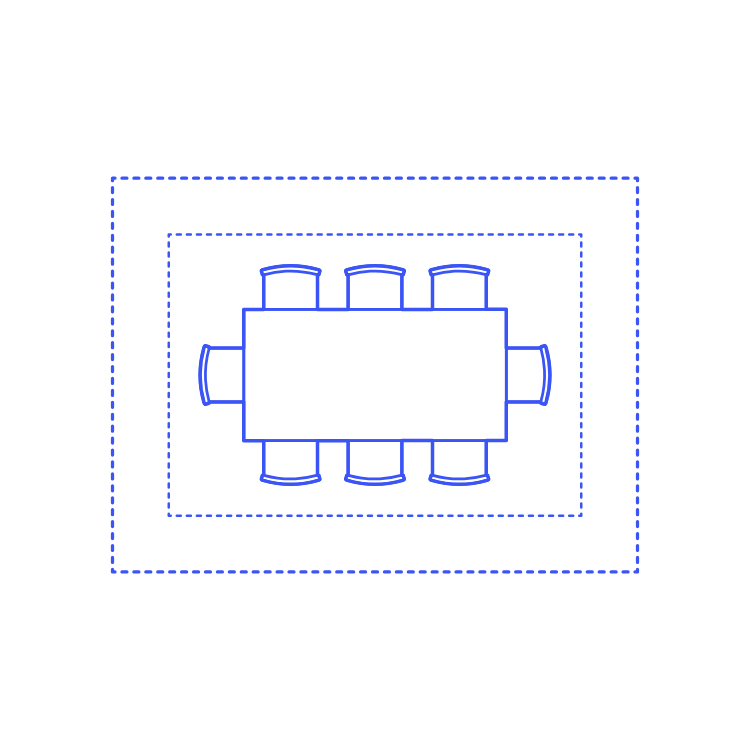 Layouts Dining Rooms Rectangle Casual Medium Line Art Svg Vector Free Vectors